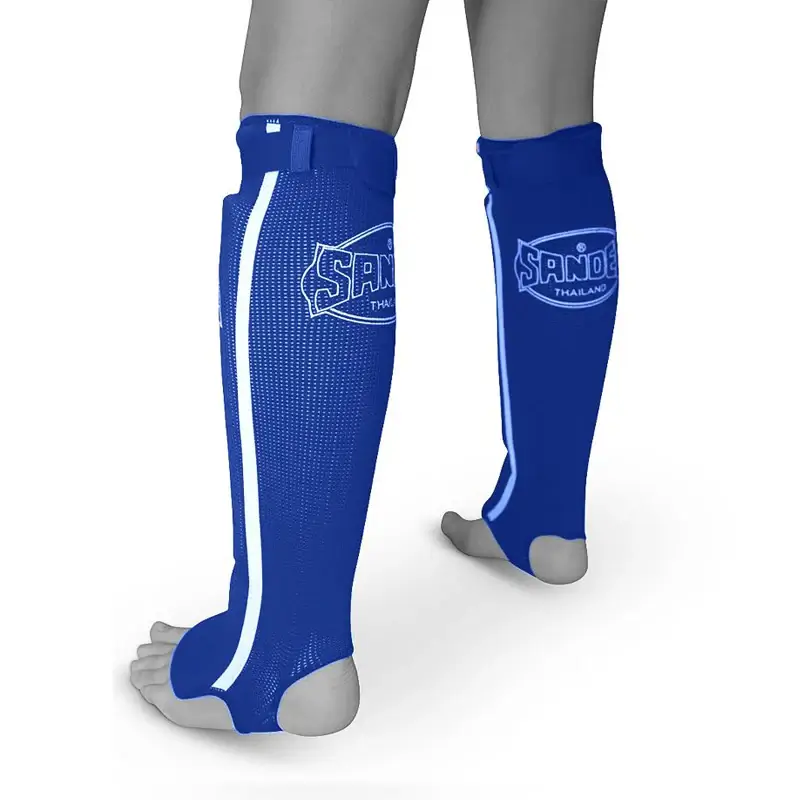 Sandee Slip-on Competition Shinguards- Blue/White 4 Sandee Slip-on Competition Shinguards- Blue/White - Image 2