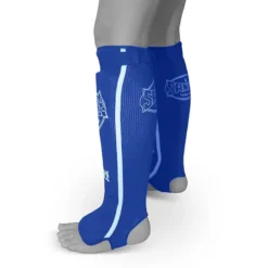 Sandee Slip-on Competition Shinguards- Blue/White 7 Sandee Slip-on Competition Shinguards- Blue/White -Fight Shop Direct CSCS2 BLUWHI 3