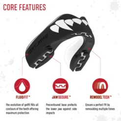 SafeJawz Extro Series Fangz Mouthguard 11 SafeJawz Extro Series Fangz Mouthguard -Fight Shop Direct Extro BlackFangz 3