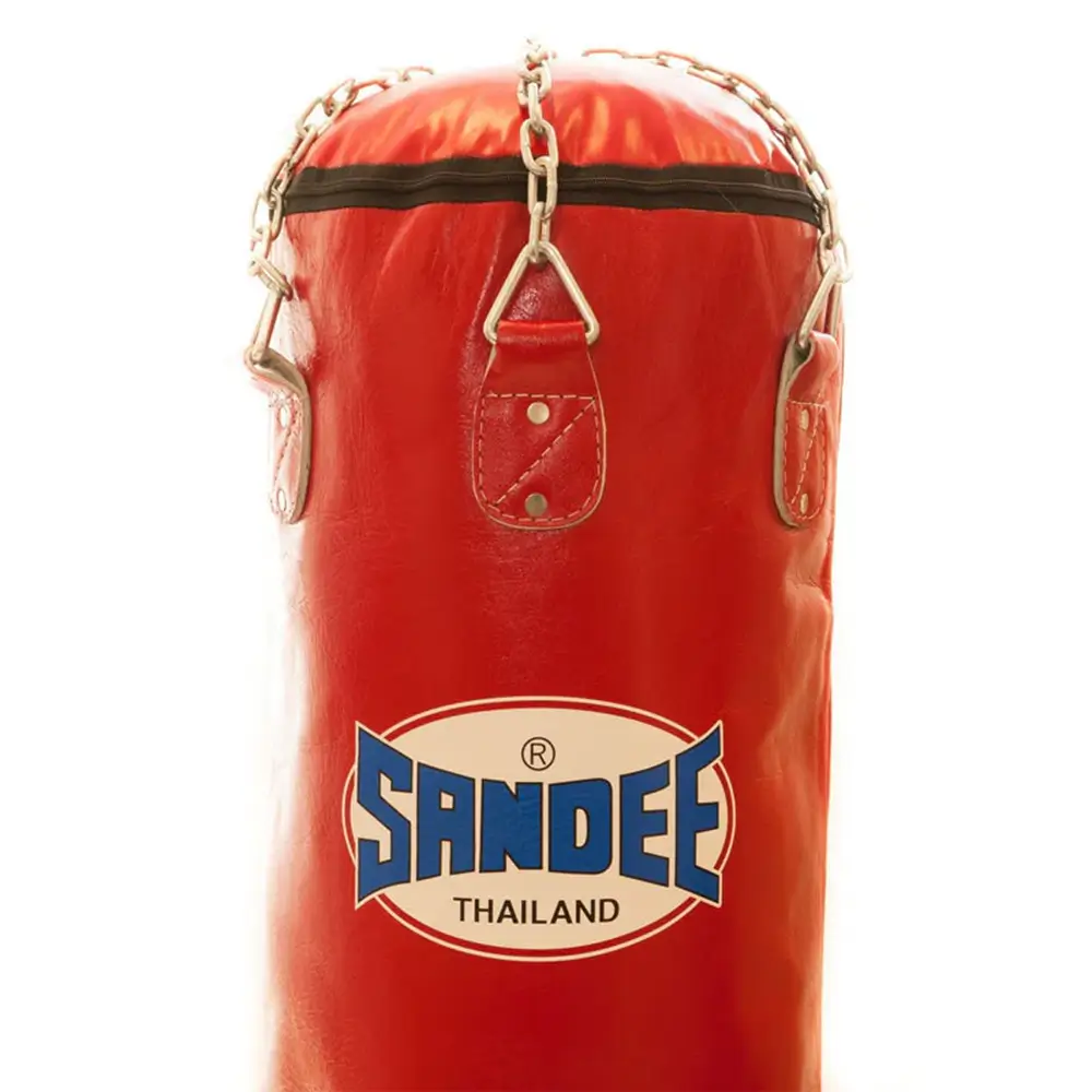 Sandee Full Leather Punch Bag- Red 4 Sandee Full Leather Punch Bag- Red - Image 2