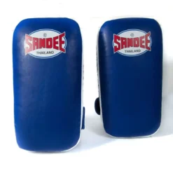 Sandee FTP2 Extra Thick Flat Thai Kick Pads- Blue White -Fight Shop Direct FTP2 BLUWHI 4