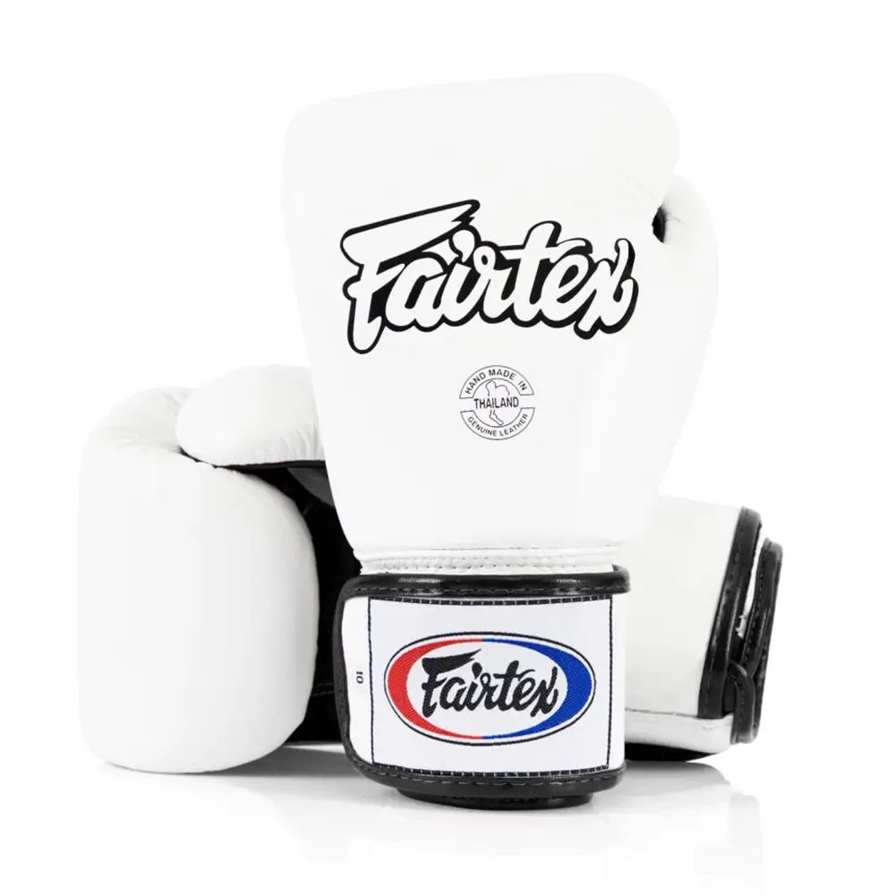 Fairtex BGV1-B White Breathable Muay Thai Gloves 3 Fairtex BGV1-B White Breathable Muay Thai Gloves