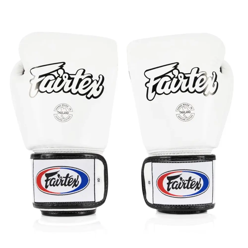 Fairtex BGV1-B White Breathable Muay Thai Gloves 4 Fairtex BGV1-B White Breathable Muay Thai Gloves - Image 2