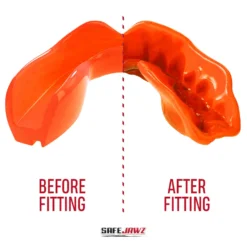 SafeJawz Intro Series Fluro Orange Mouthguard -Fight Shop Direct Intro Fluro Orange 3