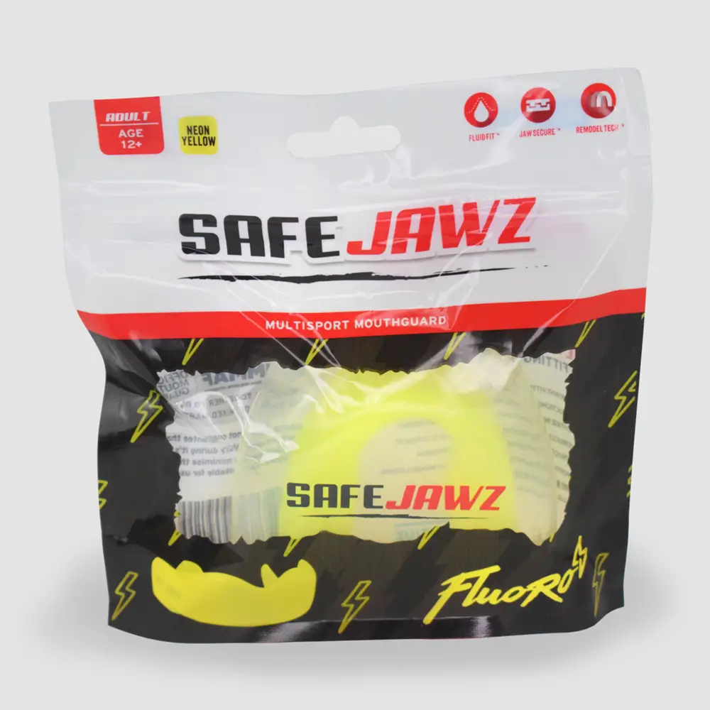SafeJawz Intro Series Fluro Yellow Mouthguard 6 SafeJawz Intro Series Fluro Yellow Mouthguard - Image 4