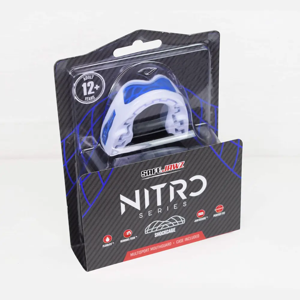 SafeJawz Nitro Series White Blue 8 SafeJawz Nitro Series White Blue - Image 6
