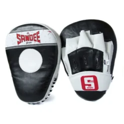 Sandee Sport Curved Focus Mitts- Black White -Fight Shop Direct SCFM2 BLKWHI 4