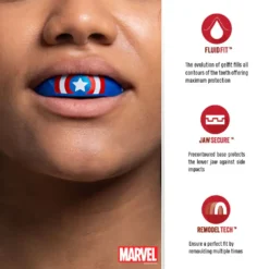 SafeJawz Marvel Captain America Mouthguard -Fight Shop Direct SJ CA 5