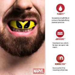 SafeJawz Marvel Wolverine Mouthguard Adult 11 SafeJawz Marvel Wolverine Mouthguard Adult -Fight Shop Direct SJ Wolverine 4