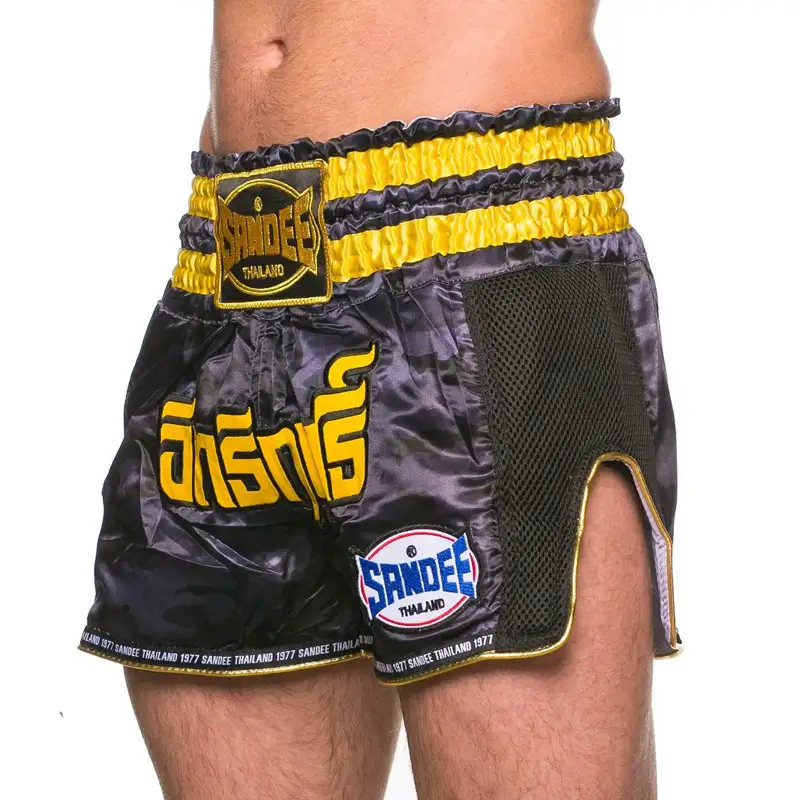 Sandee Muay Thai Shorts Supernatural Power – Black/Gold 4 Sandee Muay Thai Shorts Supernatural Power – Black/Gold - Image 2