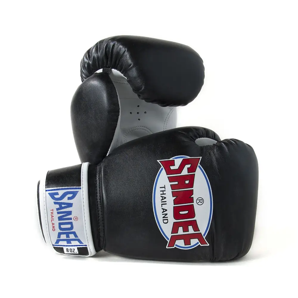Sandee Authentic Black Muay Thai Gloves 3 Sandee Authentic Black Muay Thai Gloves