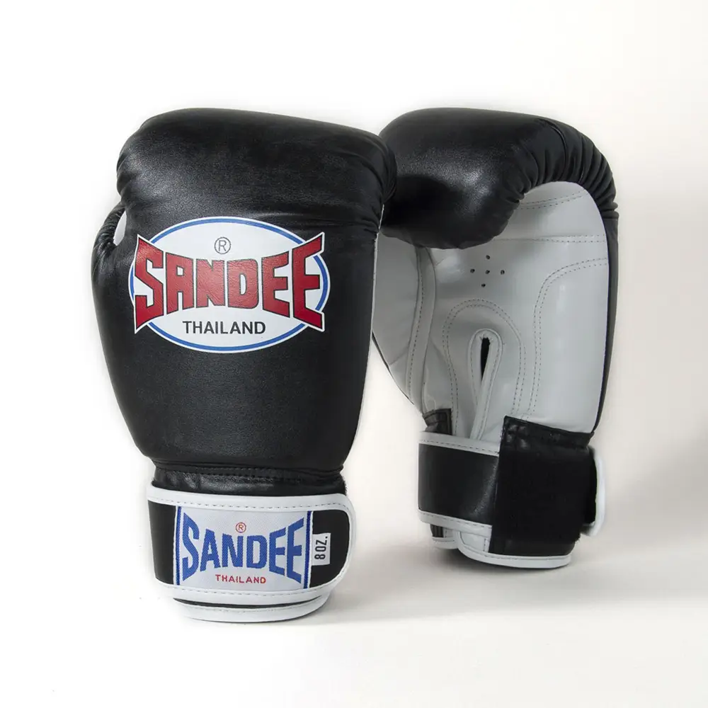 Sandee Authentic Black Muay Thai Gloves 4 Sandee Authentic Black Muay Thai Gloves - Image 2