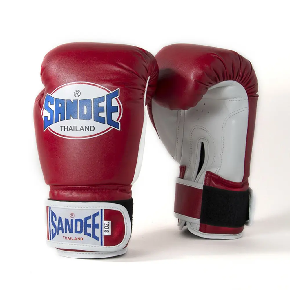 Sandee Authentic Red Muay Thai Gloves 4 Sandee Authentic Red Muay Thai Gloves - Image 2