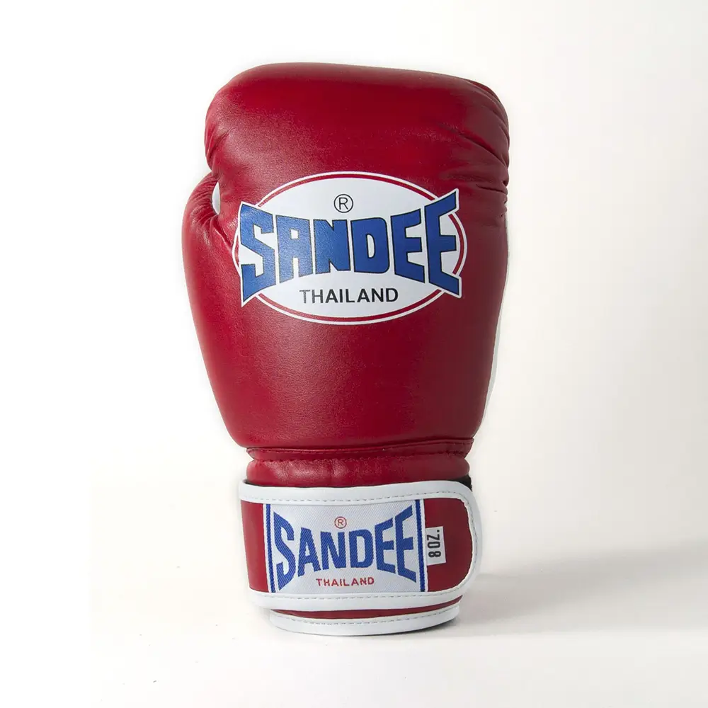 Sandee Authentic Red Muay Thai Gloves 5 Sandee Authentic Red Muay Thai Gloves - Image 3