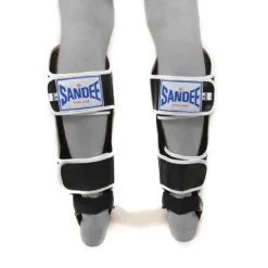 Sandee Authentic Black White Shin Guards -Fight Shop Direct asg2 bkwh 3