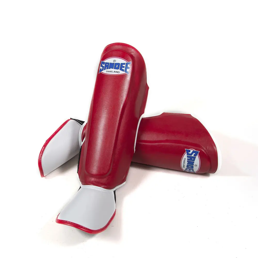 Sandee Authentic Red White Shin Guards 3 Sandee Authentic Red White Shin Guards