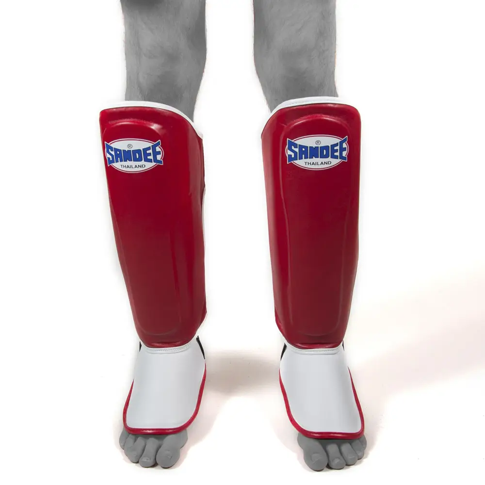 Sandee Authentic Red White Shin Guards 4 Sandee Authentic Red White Shin Guards - Image 2