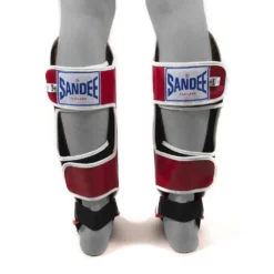 Sandee Authentic Red White Shin Guards 9 Sandee Authentic Red White Shin Guards -Fight Shop Direct asg2 rdwh 4