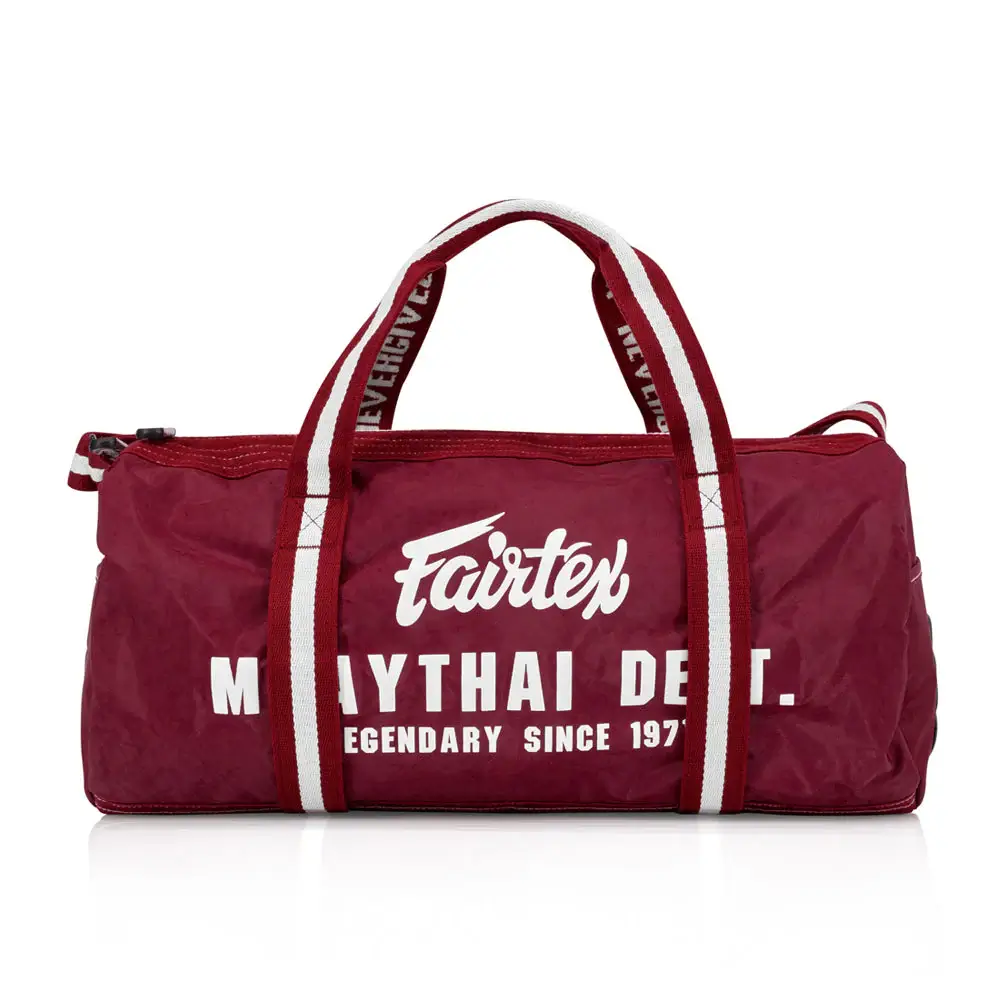Fairtex BAG9 Retro Style Gym Bag-Maroon 4 Fairtex BAG9 Retro Style Gym Bag-Maroon - Image 2