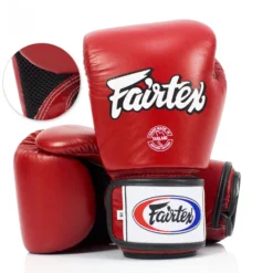 Fairtex BGV1-B Red Breathable Muay Thai Gloves