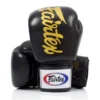 Fairtex BGV19 Black Deluxe Tight-Fit Muay Thai Gloves -Fight Shop Direct bgv19 bk 1