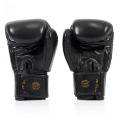 Fairtex BGV19 Black Deluxe Tight-Fit Muay Thai Gloves -Fight Shop Direct bgv19 bk 3