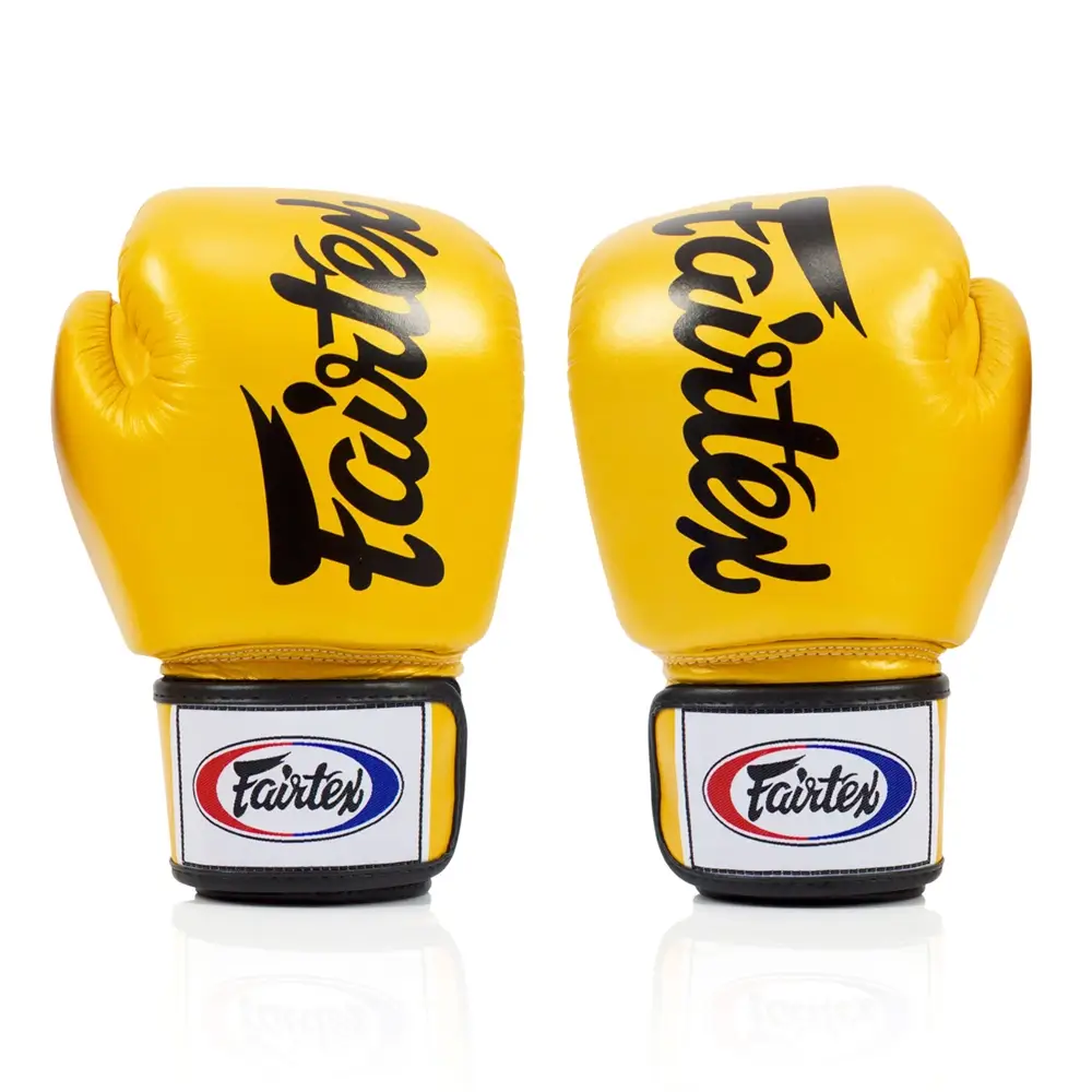 Fairtex BGV19 Gold Deluxe Tight-Fit Muay Thai Gloves 4 Fairtex BGV19 Gold Deluxe Tight-Fit Muay Thai Gloves - Image 2