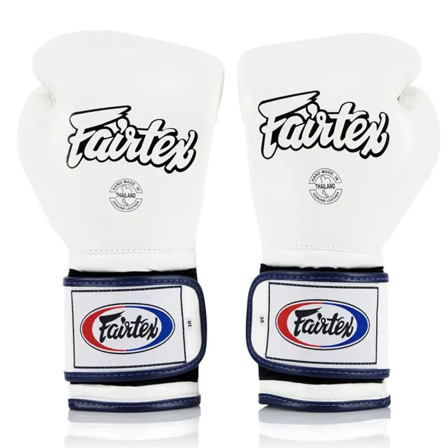 Fairtex BGV9 White Mexican Style Muay Thai Gloves 4 Fairtex BGV9 White Mexican Style Muay Thai Gloves - Image 2