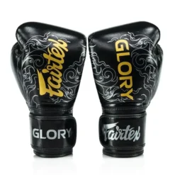 Fairtex X Glory BGVG3 Black Silver Kickboxing Gloves -Fight Shop Direct bgvg3 black silver 3