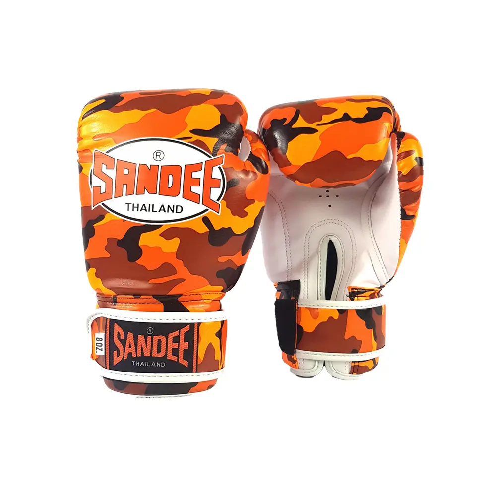 Sandee Camo Orange Muay Thai Gloves 3 Sandee Camo Orange Muay Thai Gloves