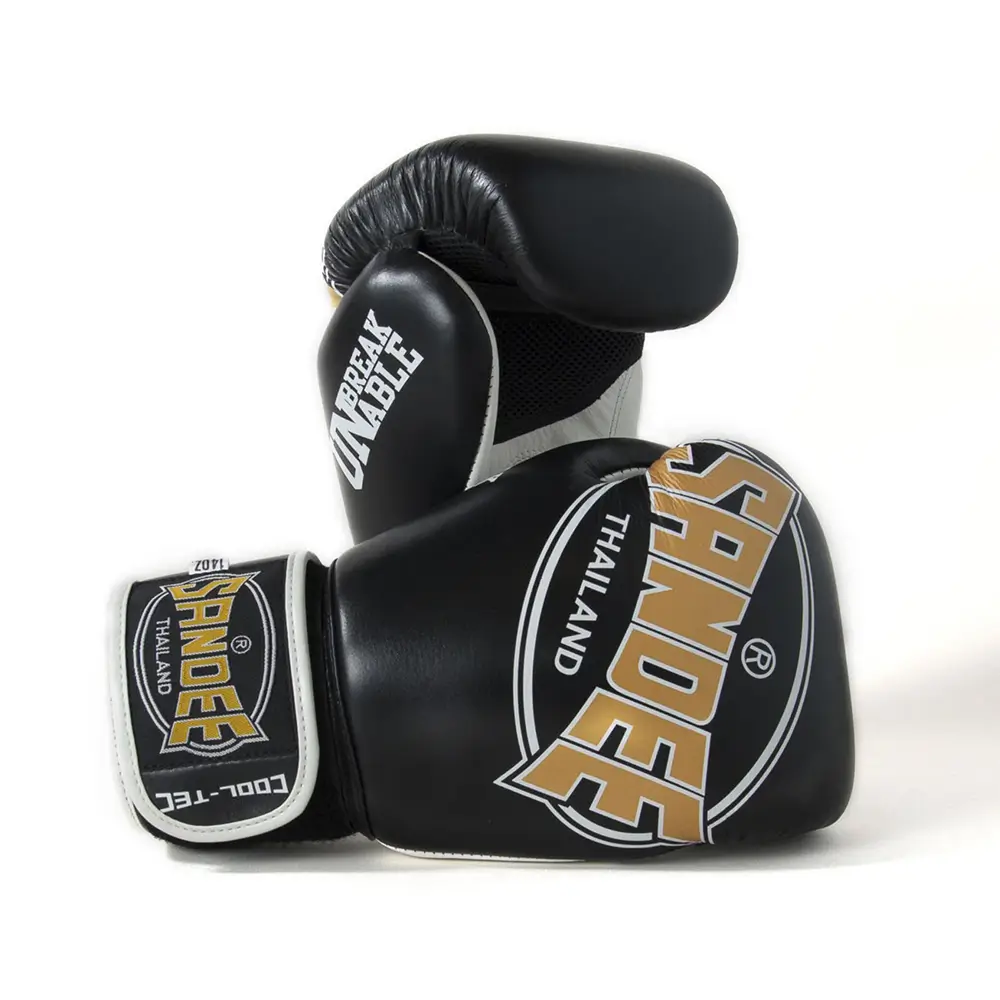Sandee Cool-Tec 3 Tone Black Muay Thai Gloves 3 Sandee Cool-Tec 3 Tone Black Muay Thai Gloves