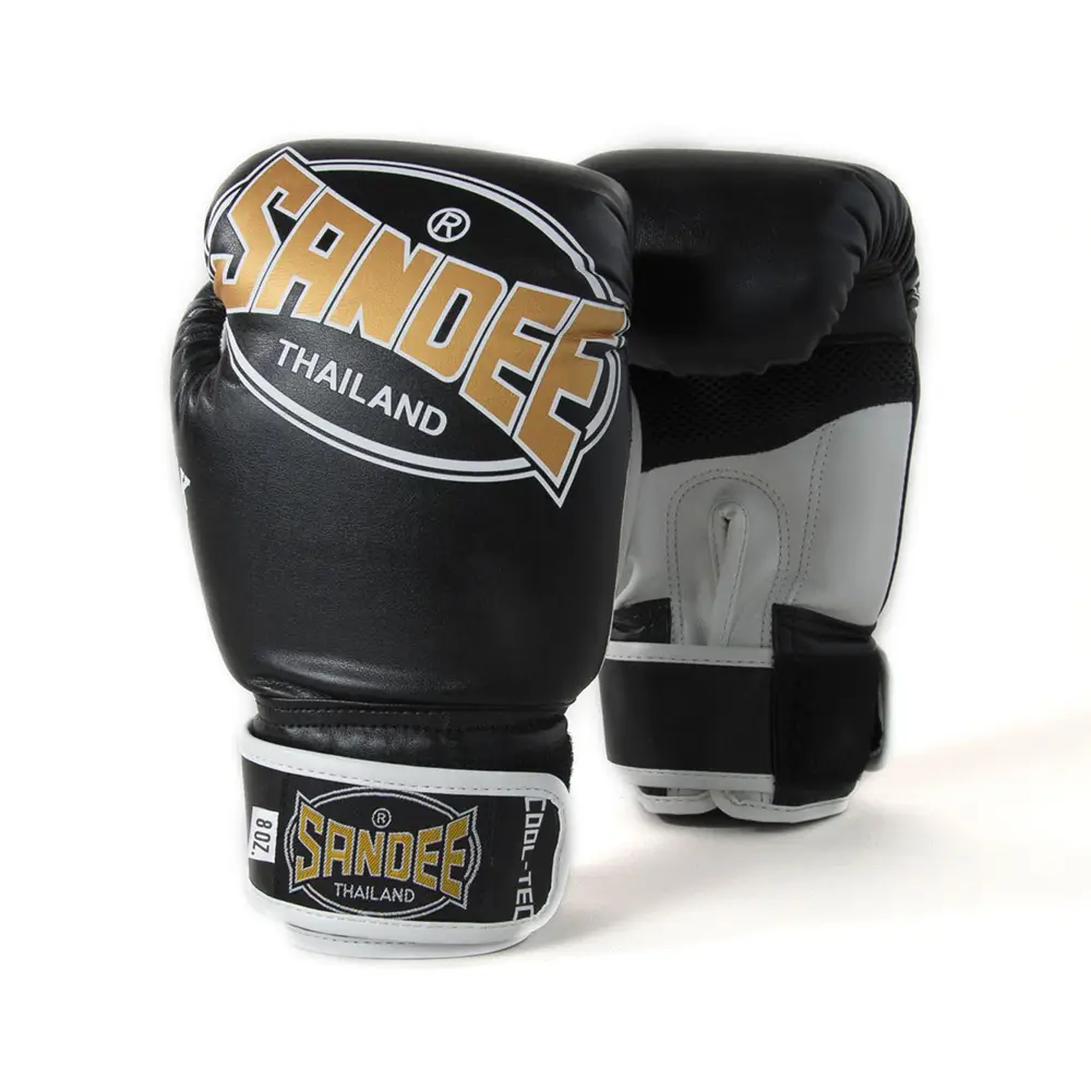 Sandee Cool-Tec Black Gold Muay Thai Gloves 4 Sandee Cool-Tec Black Gold Muay Thai Gloves - Image 2