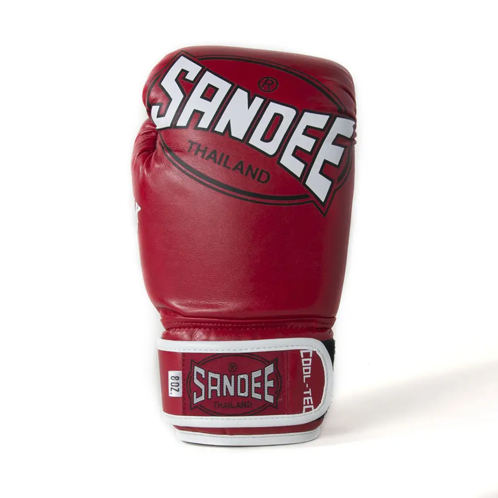 Sandee Cool-Tec Red White Muay Thai Gloves 4 Sandee Cool-Tec Red White Muay Thai Gloves - Image 2