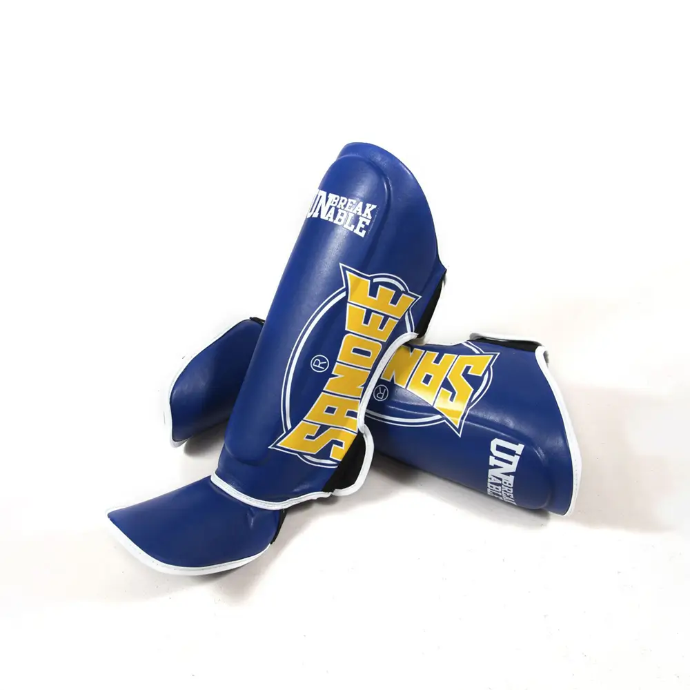 Sandee Cool-Tec Blue Yellow Shin Guards 3 Sandee Cool-Tec Blue Yellow Shin Guards