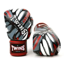 Twins FBGVL3-55 Grey-Red Demon Muay Thai Gloves