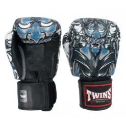 Twins FBGVL3-58 Black Kabuki Muay Thai Boxing Gloves 6 Twins FBGVL3-58 Black Kabuki Muay Thai Boxing Gloves -Fight Shop Direct fbgvl3 58 bk 2 1