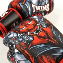 Twins FBGVL3-58 Red Kabuki Muay Thai Boxing Gloves 10 Twins FBGVL3-58 Red Kabuki Muay Thai Boxing Gloves -Fight Shop Direct fbgvl3 58 rd 4