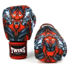 Twins FBGVL3-58 Red Kabuki Muay Thai Boxing Gloves