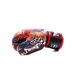Twins FBGVL3-59 Black Red Barong Muay Thai Gloves -Fight Shop Direct fbgvl3 59 black red 3