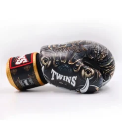 Twins FBGVL3-63 Yakthai Muay Thai Gloves -Fight Shop Direct fbgvl3 63 black gold 3