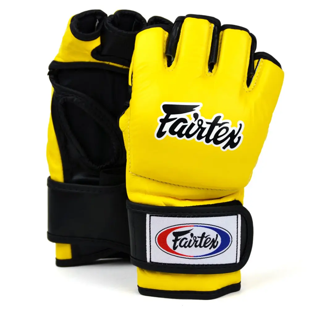 Fairtex FGV12 Yellow Ultimate MMA Gloves 3 Fairtex FGV12 Yellow Ultimate MMA Gloves