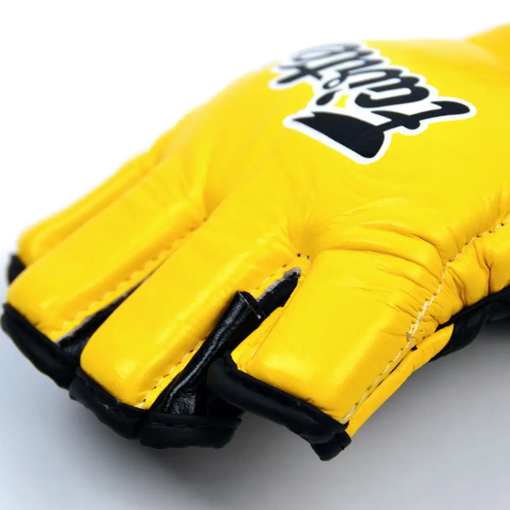 Fairtex FGV12 Yellow Ultimate MMA Gloves 5 Fairtex FGV12 Yellow Ultimate MMA Gloves - Image 3