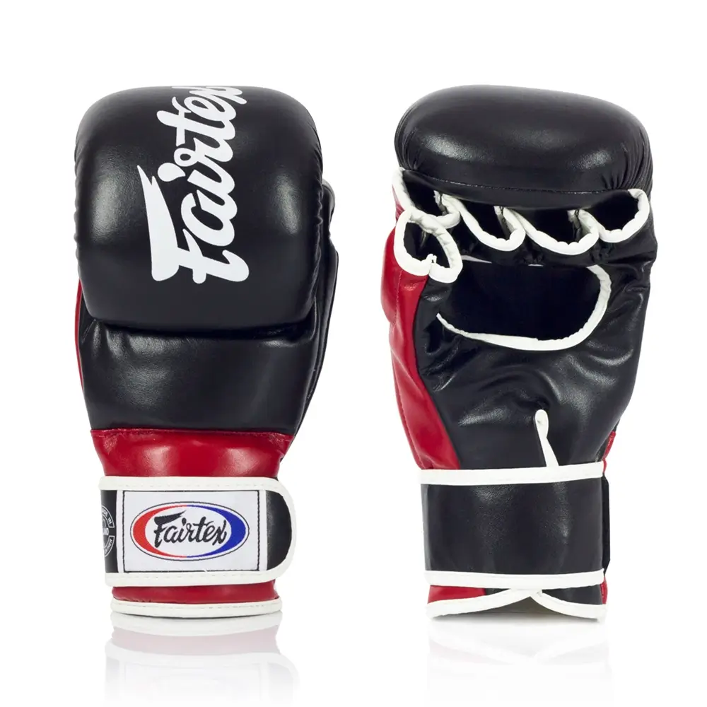 Fairtex FGV18 Black Red MMA Sparring Gloves 4 Fairtex FGV18 Black Red MMA Sparring Gloves - Image 2