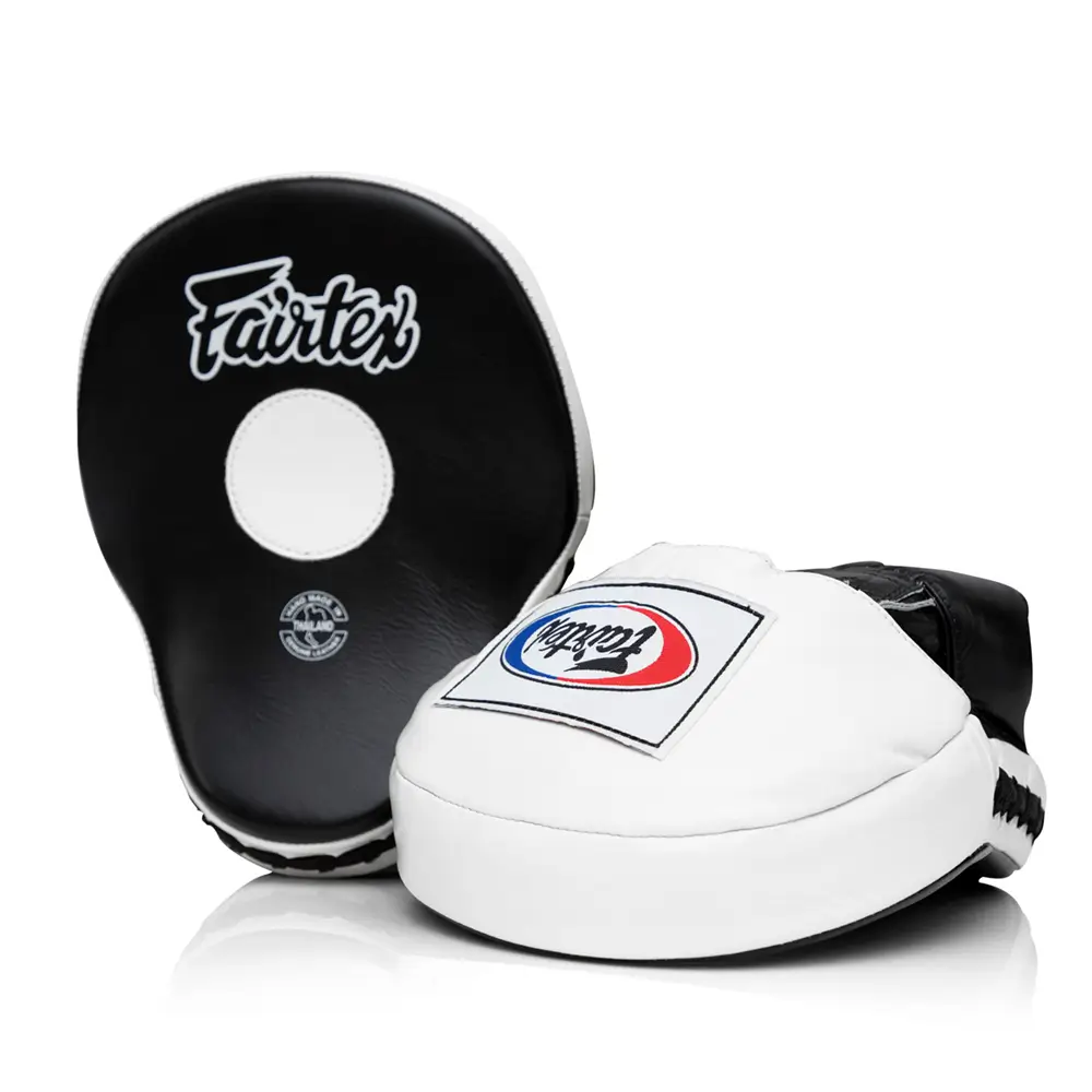 Fairtex FMV9 Contoured Focus Mitts Black-White 3 Fairtex FMV9 Contoured Focus Mitts Black-White