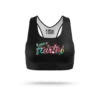 Fairtex SB8 URFACE Script Sports Bra Black -Fight Shop Direct sb8 black urface 1