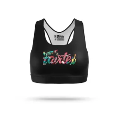 Fairtex SB8 URFACE Script Sports Bra Black