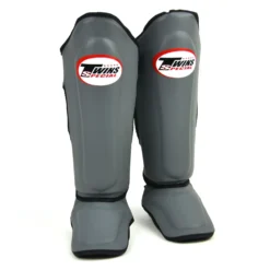 Twins SGS10 Grey-Black Double Padded Shin Guards
