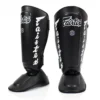 Fairtex SP7 Black Twister Detachable Shin Guards -Fight Shop Direct sp7 black 1