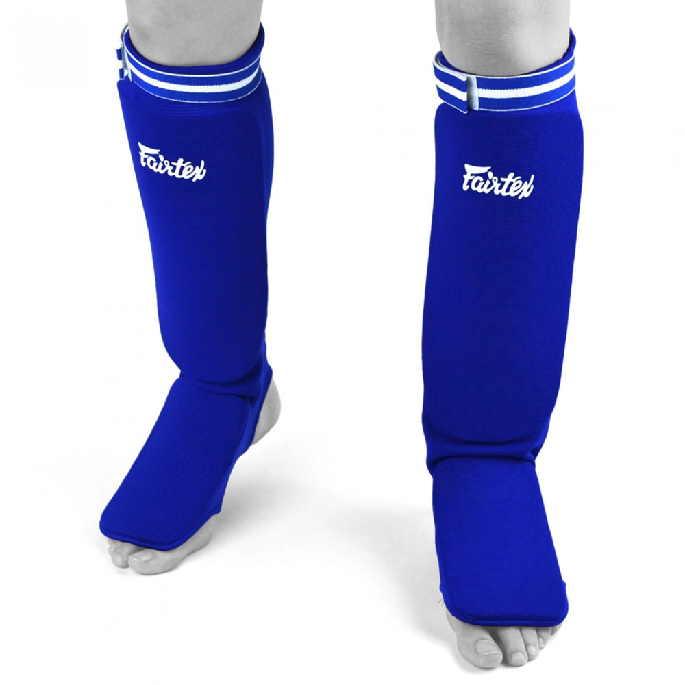 Fairtex SPE1 Blue Elastic Competition Shin Pads 3 Fairtex SPE1 Blue Elastic Competition Shin Pads