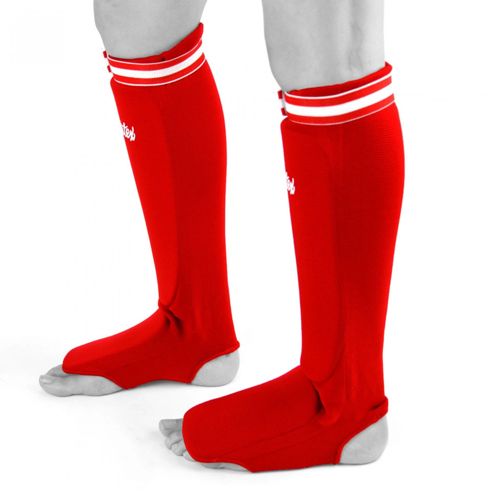 Fairtex SPE1 Red Elastic Competition Shin Pads 7 Fairtex SPE1 Red Elastic Competition Shin Pads - Image 5